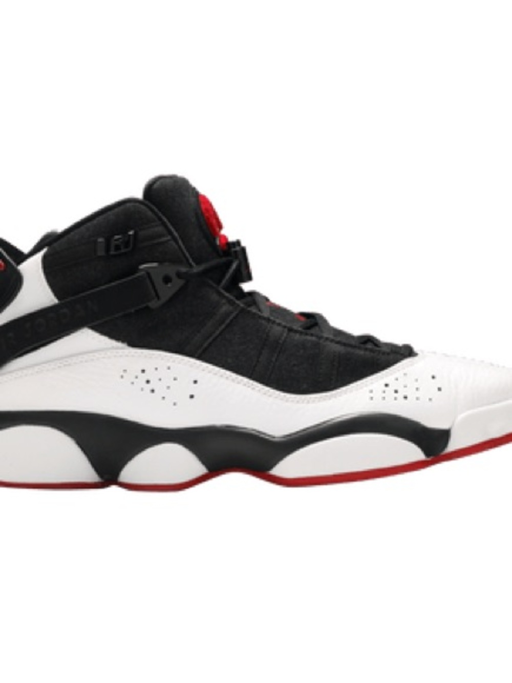 Jordan Men's Black White Red Retro Basketball Sneakers